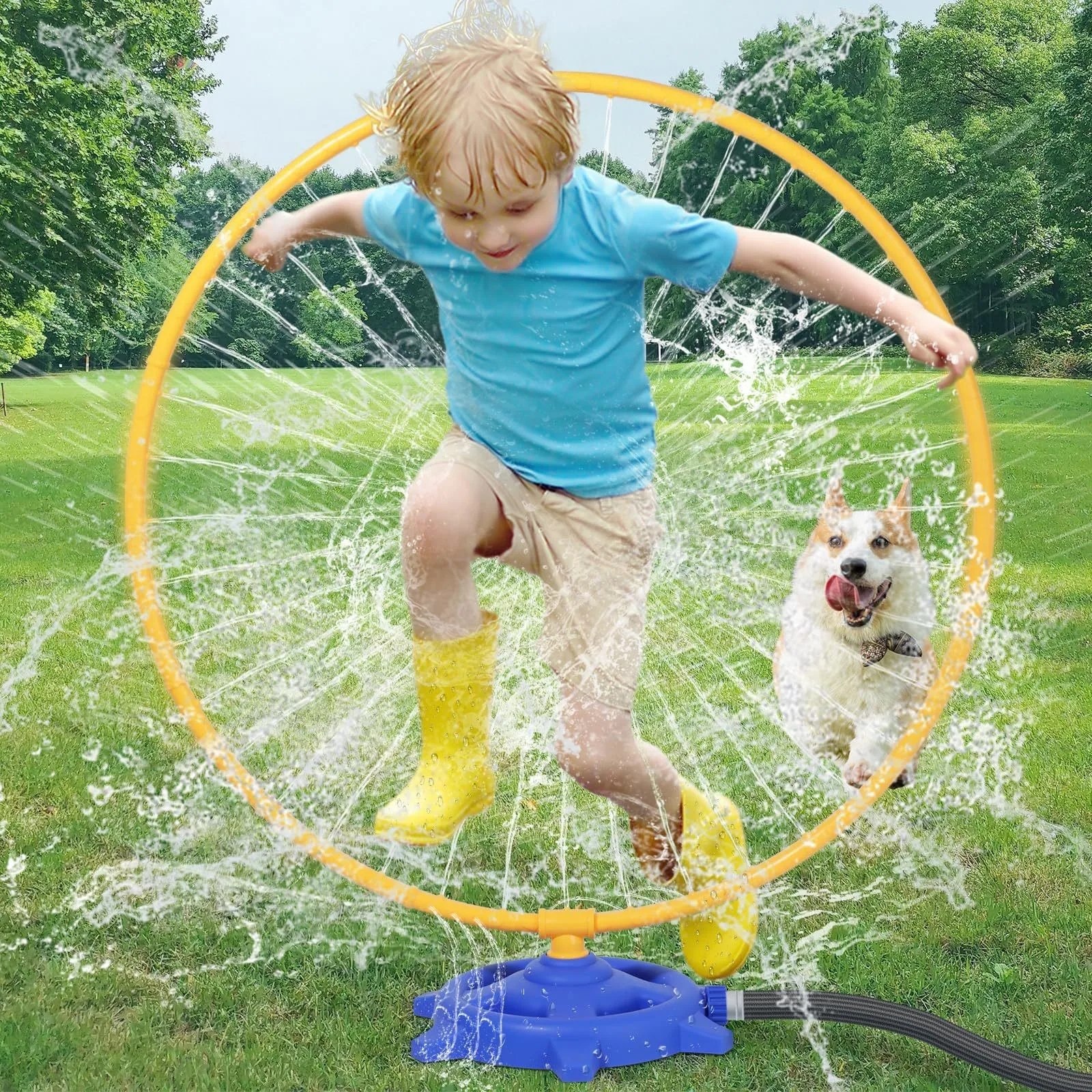 Gardening Tools Girls - Kids Water Sprinkler Circular Rings Rotation