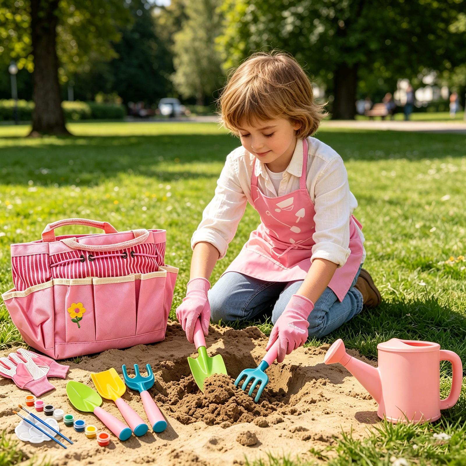 Gardening Tools Girls - Kids Gardening Kit Watering Can Gloves
