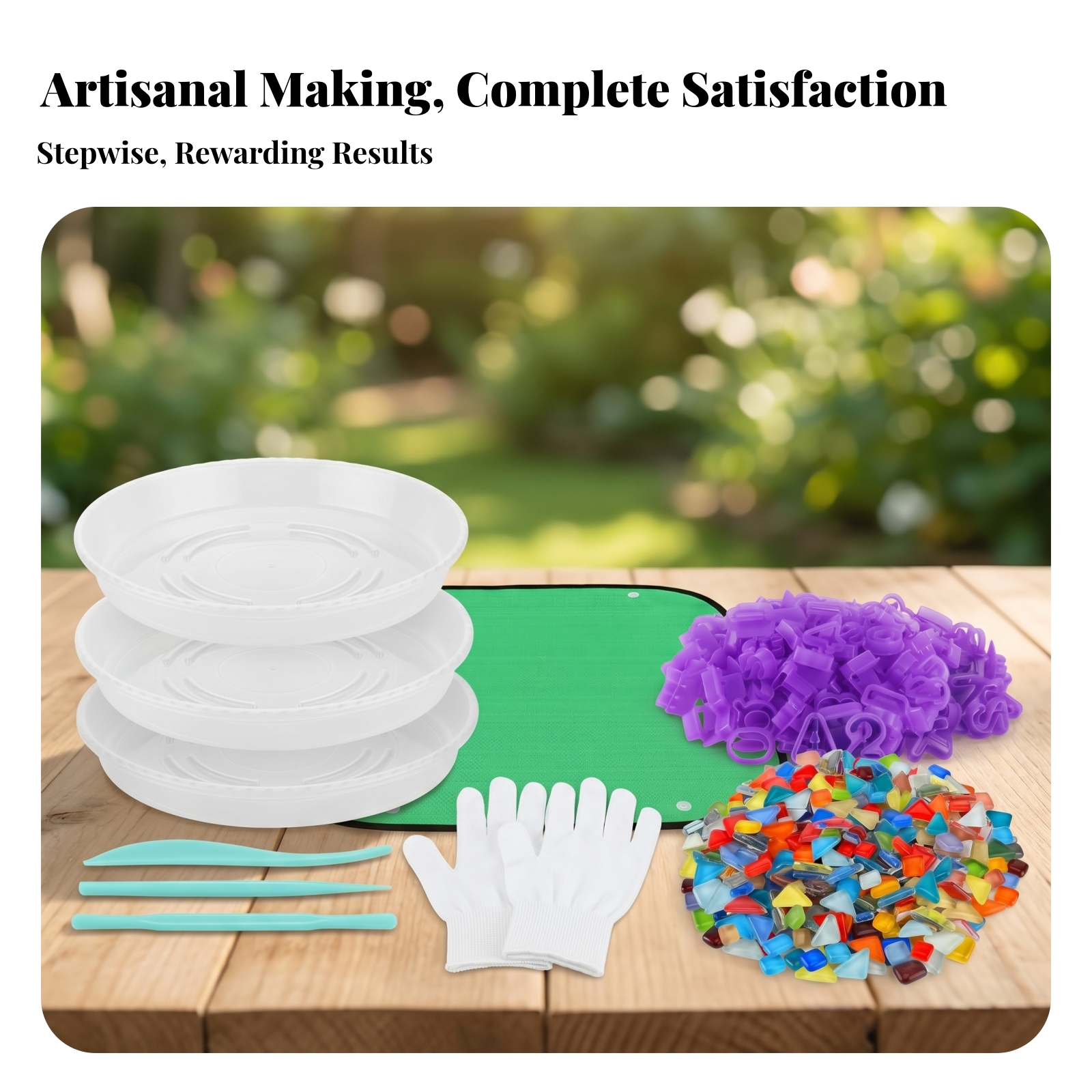 Gardening Tools Kit - Mosaic Stepping Stone Kit Allcomplete Garden