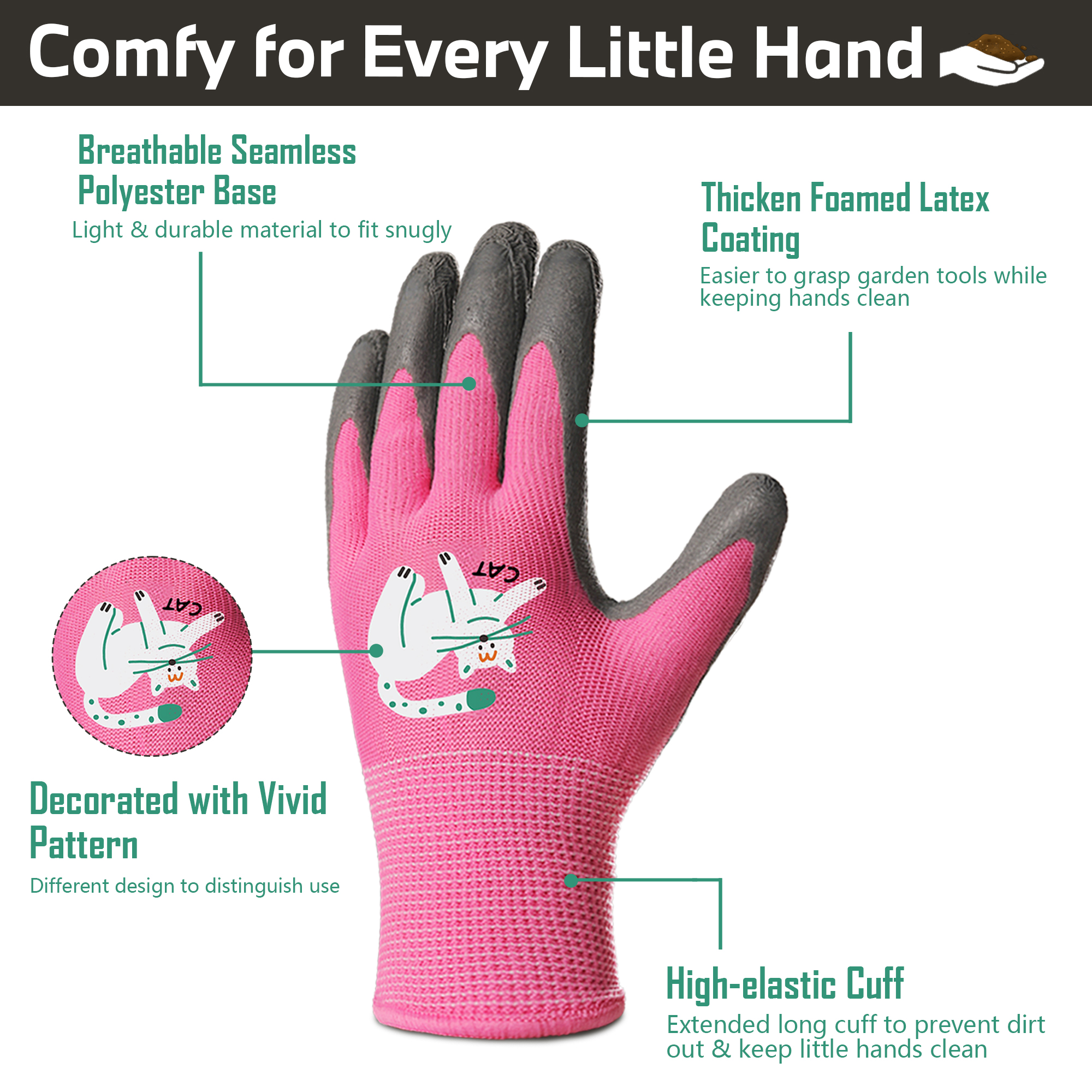 4 Pairs Kids Gardening Gloves  – Gardening Tools For 8 Year Olds Bewertung und Preis