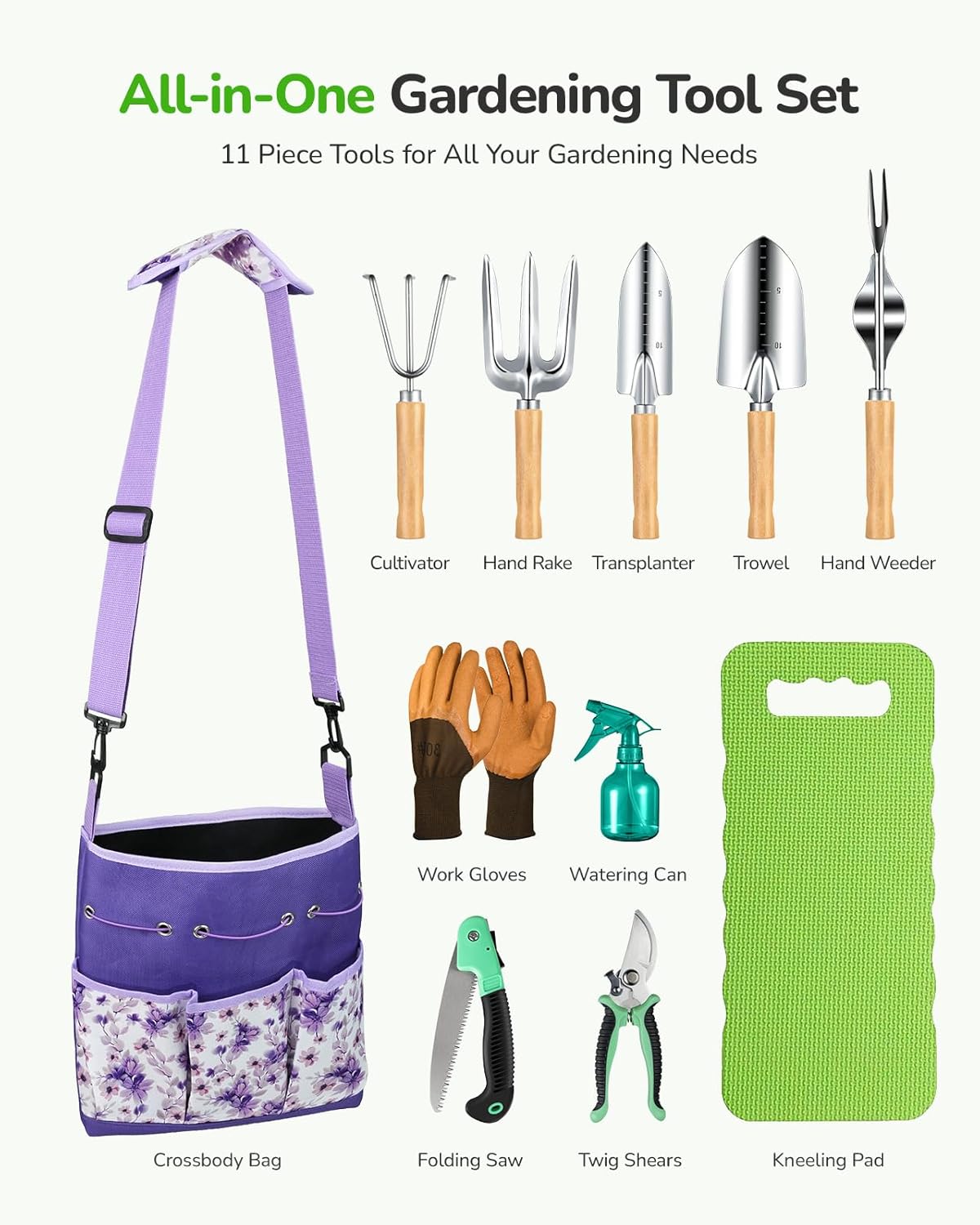 11-Piece Heavy Duty Garden Too – Gardening Tools Women Bewertung und Preis