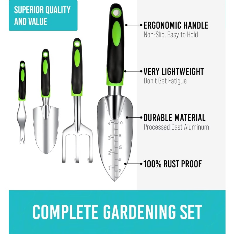 9 Pcs Ergonomic Garden Tool Se – Gardening Tools Kit Bewertung und Preis