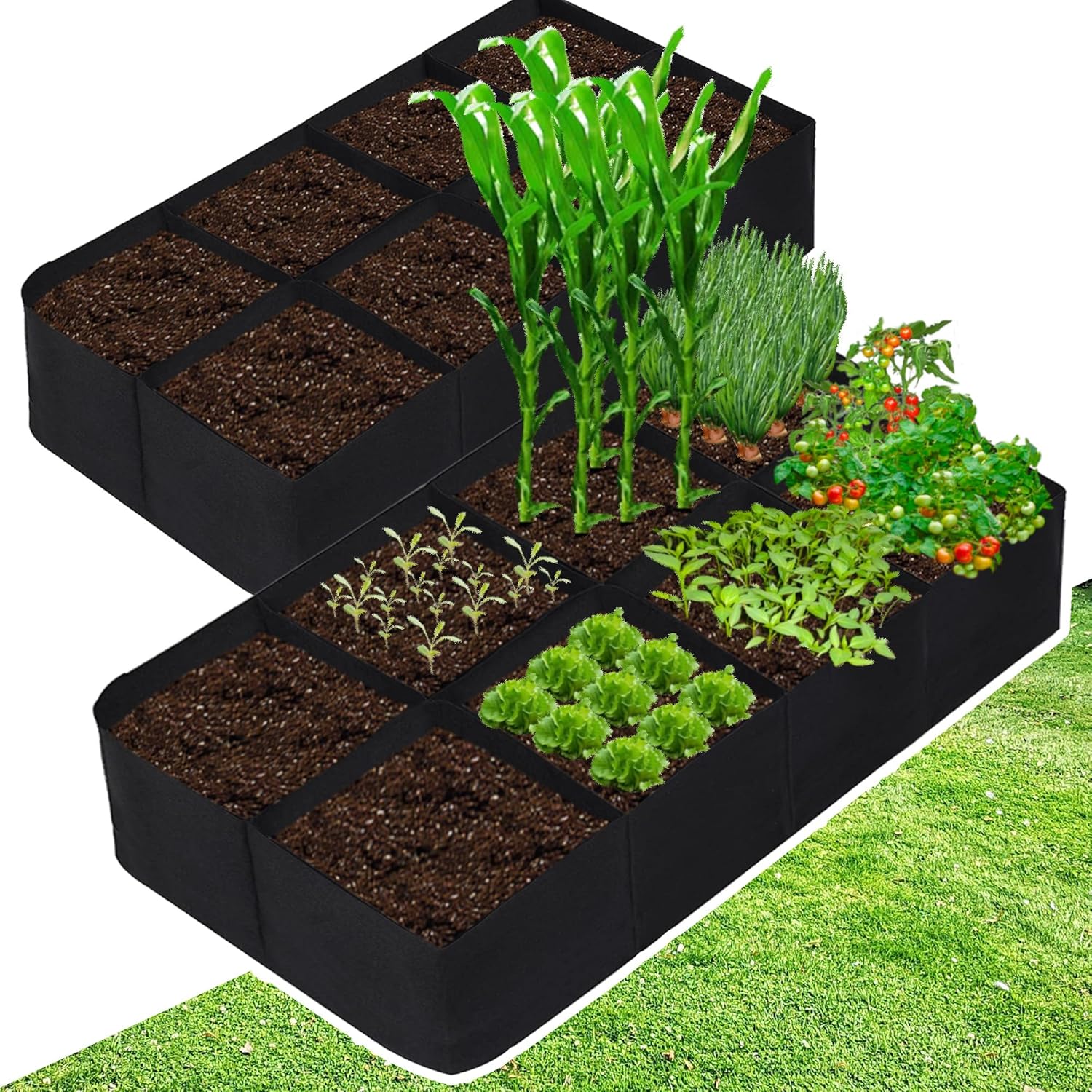 Fabric Raised Garden Bed, 2Pac – Grow Bags Bewertung und Preis