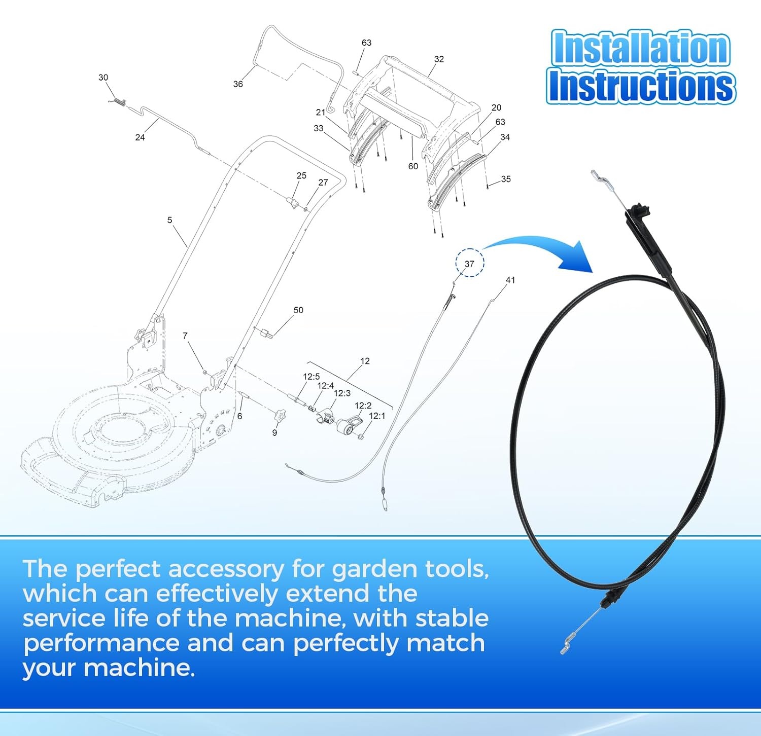 139-6594 PP B&S Brake Cable fo – Gardening Tools B&M Bewertung und Preis