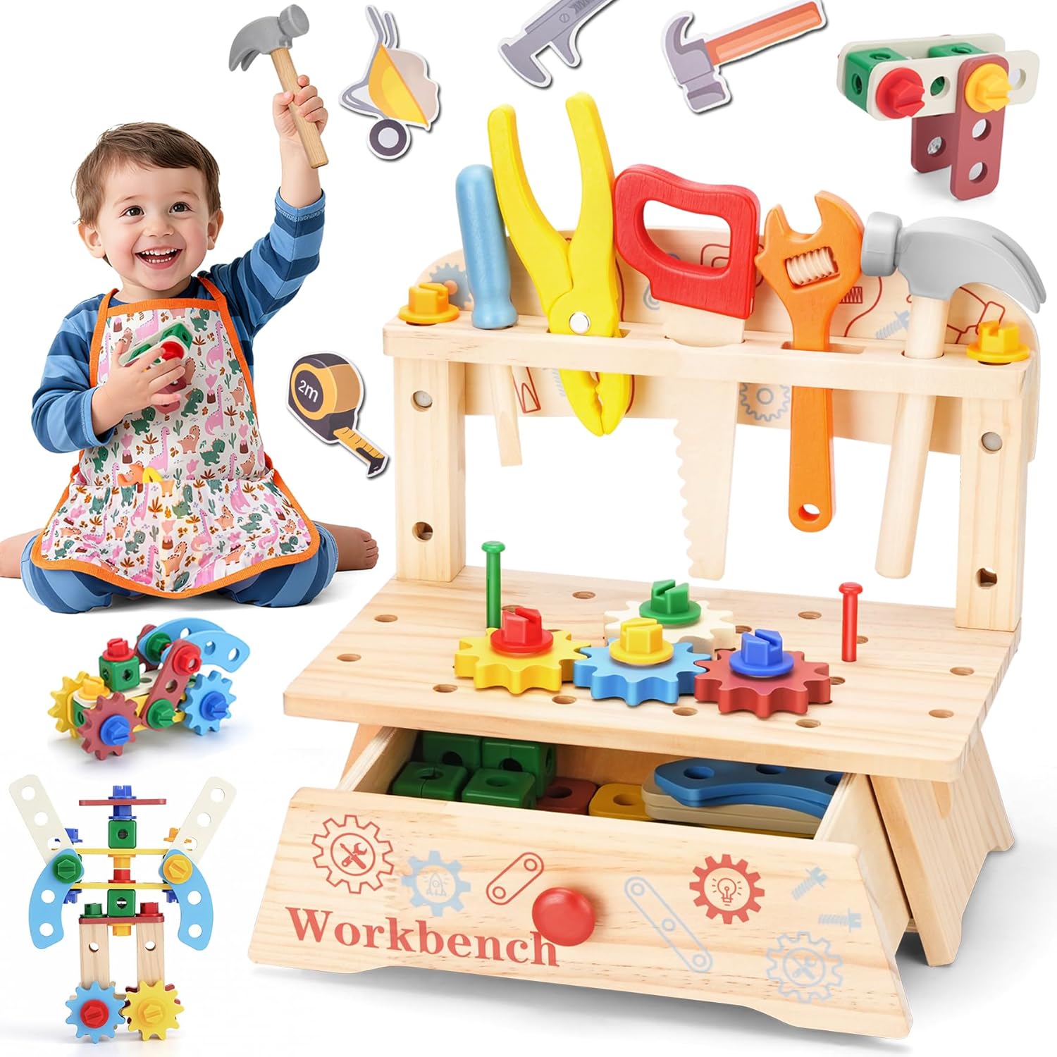 Wooden Tool Bench for Kids,Mon – Gardening Tools Girls Bewertung und Preis