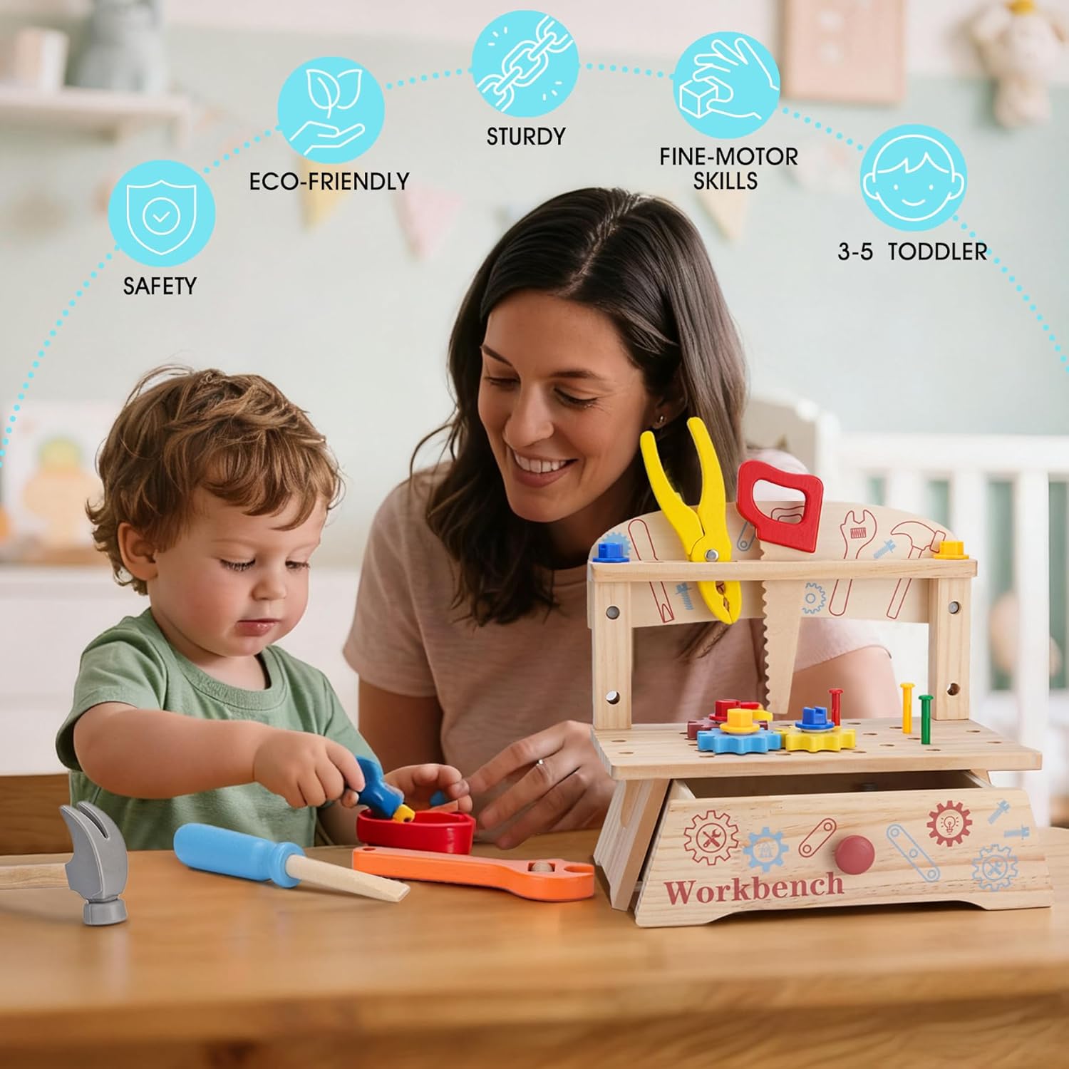 Wooden Tool Bench for Kids,Mon – Gardening Tools Girls Bewertung und Preis