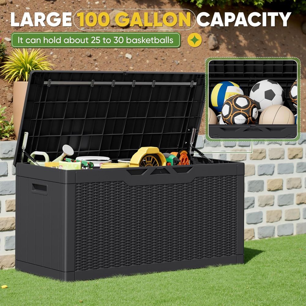 100 Gallon Outdoor Storage Box – Gardening Tools B&M Bewertung und Preis