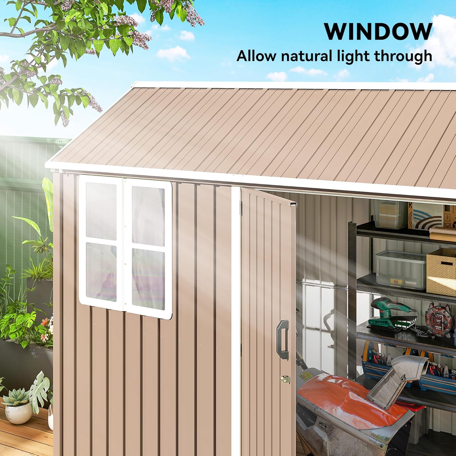 8' x 6' Outdoor Storage Shed,  – Gardening Tools Of Bewertung und Preis
