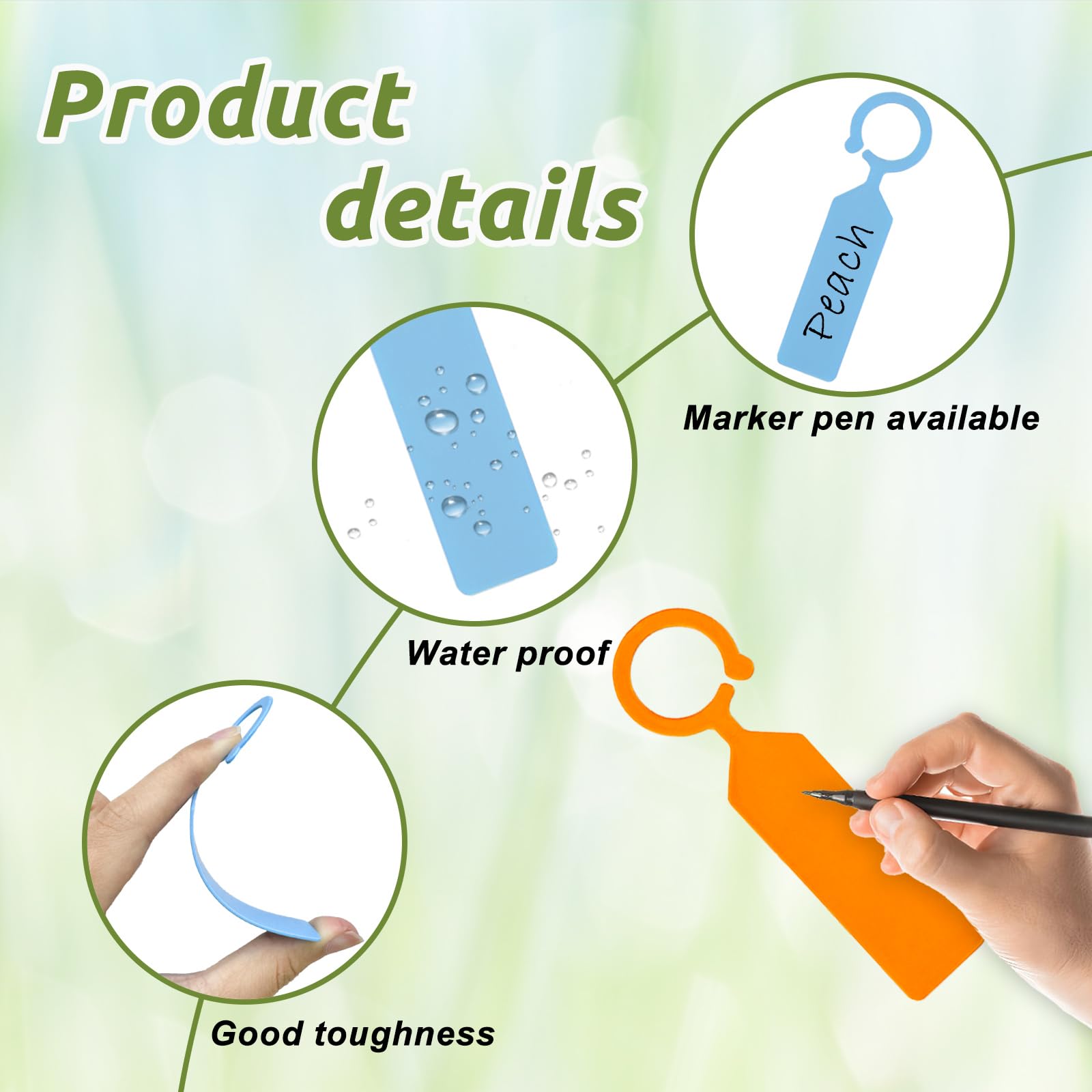 100PCS 10.7x2.3CM Plastic Gard – Garden Label Marker Bewertung und Preis