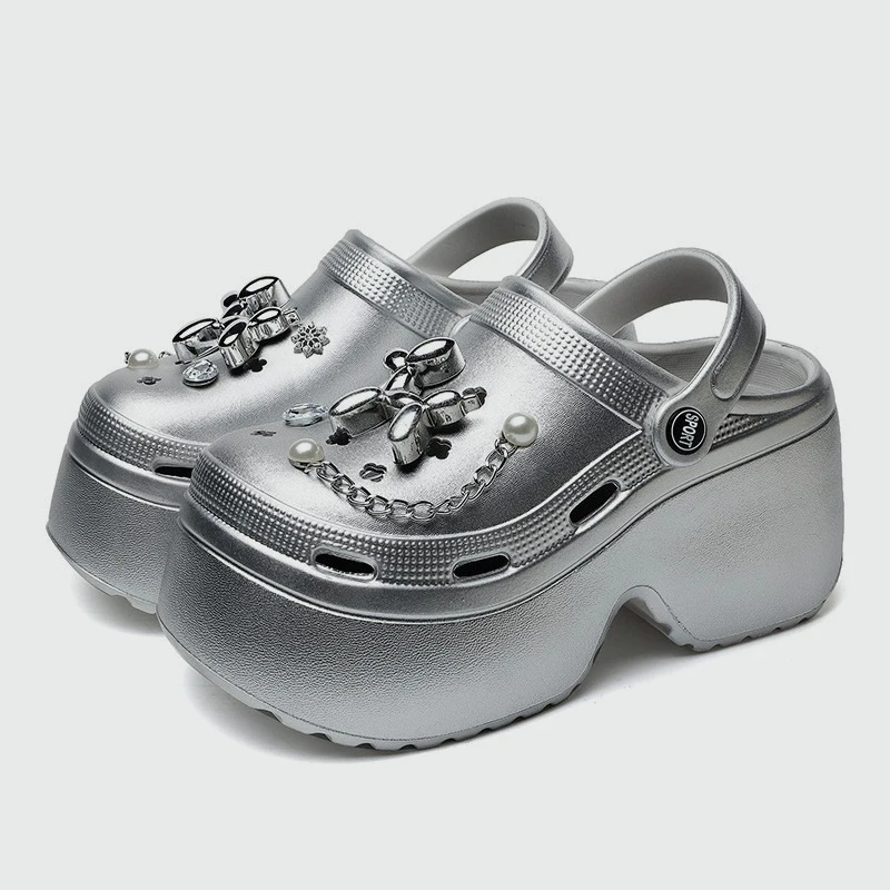 New Women's Silver Platform Cl – Gardening Tools Women Bewertung und Preis