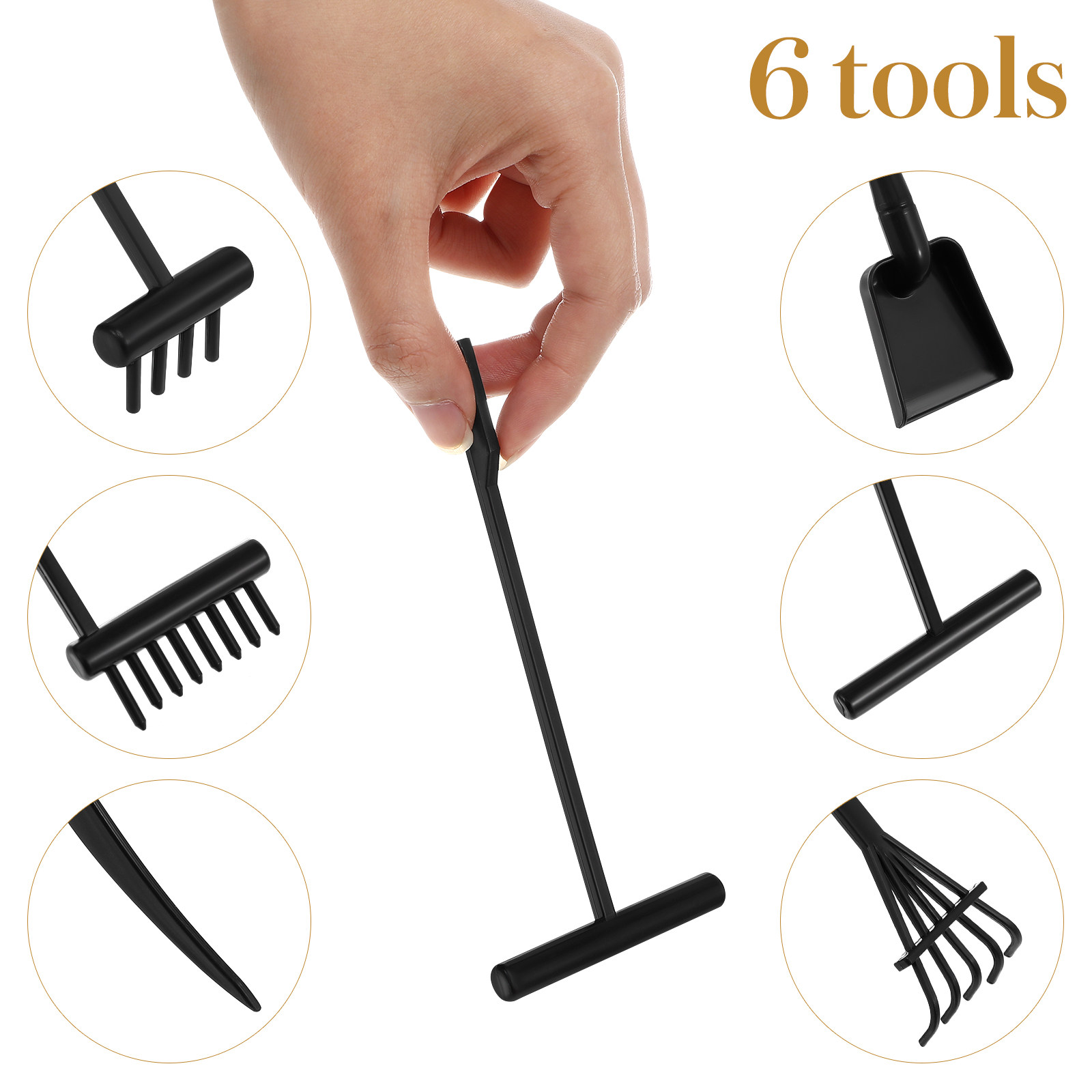 6Pcs Mini Zen Garden Rake Set  – Gardening Tools Kit Bewertung und Preis
