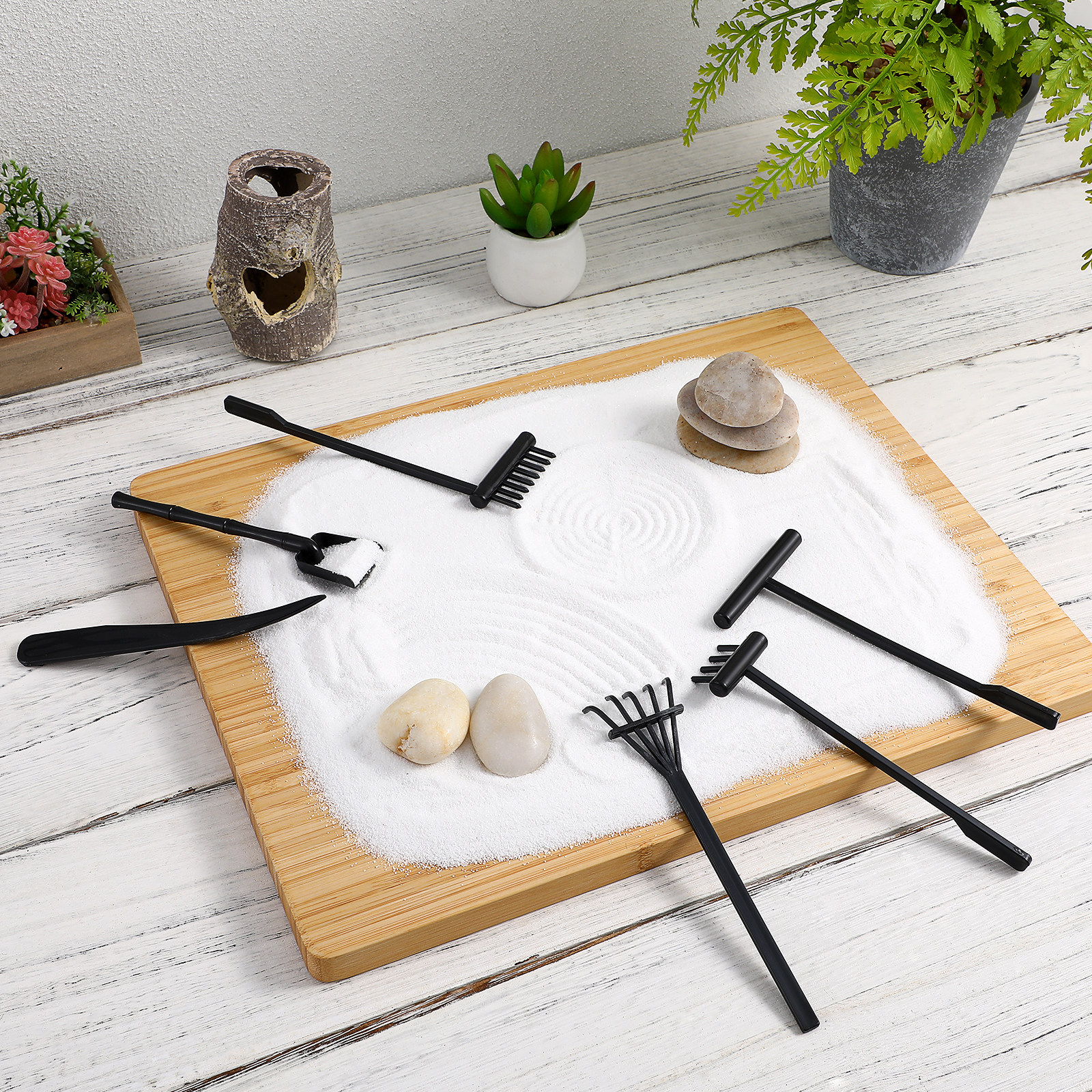 6Pcs Mini Zen Garden Rake Set  – Gardening Tools Kit Bewertung und Preis