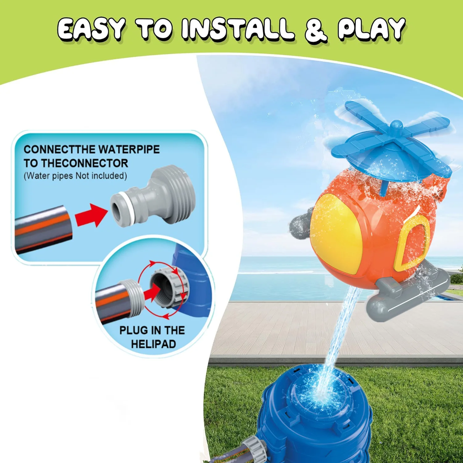 Helicopter Sprinkler Water Toy – Gardening Tools Girls Bewertung und Preis